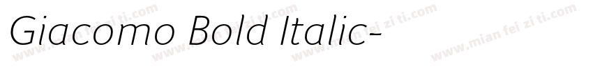 Giacomo Bold Italic字体转换